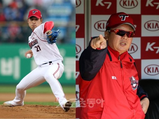 윤석민(왼쪽)-선동열 감독. 스포츠동아DB