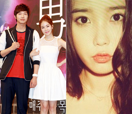 배우 지현우-유인나-가수 아이유(왼쪽부터). 사진출처｜스포츠코리아(좌), 아이유 트위터(우)