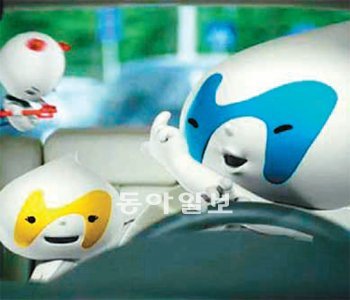 현대자동차가 중국 내 교통문화 캠페인을 위해 만든 캐릭터 ‘사푸(沙福)’. 안전을 뜻하
는 영어 ‘세이프(safe)’의 발음을 따서 이름을 지었다.