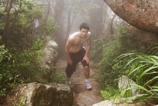 지난해 실시된 현대캐피탈 하계 훈련에서 산악 구보를 하고 있는 문성민.
사진제공｜현대캐피탈