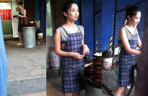 찐빵집 미녀 종업원(출처= 중국 커뮤니티 게시판)