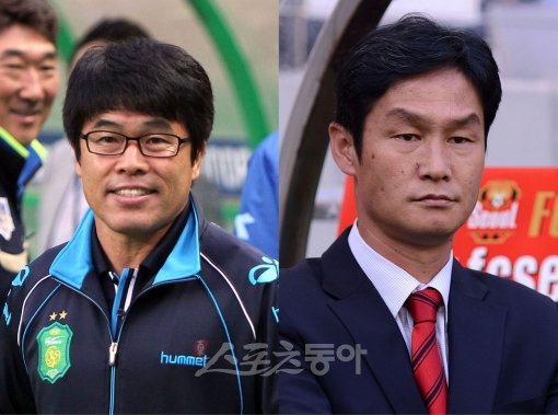 이흥실 전북 감독(왼쪽)-최용수 서울 감독. 스포츠동아DB
