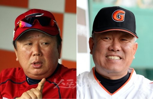KIA 선동열 감독(왼쪽)-롯데 양승호 감독. 스포츠동아DB