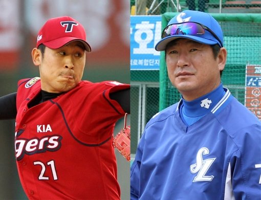 윤석민(왼쪽)-류중일 감독. 사진제공｜스포츠코리아