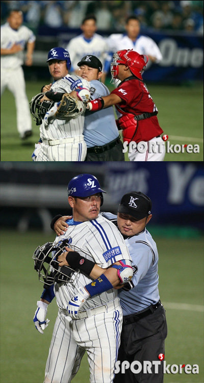 진갑용 벤치클리어링. 사진제공=스포츠코리아
