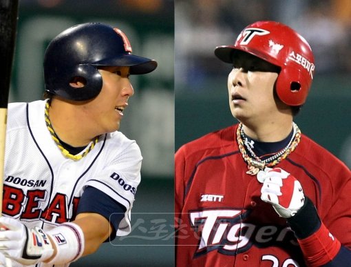 김현수(왼쪽)-나지완. 스포츠동아DB