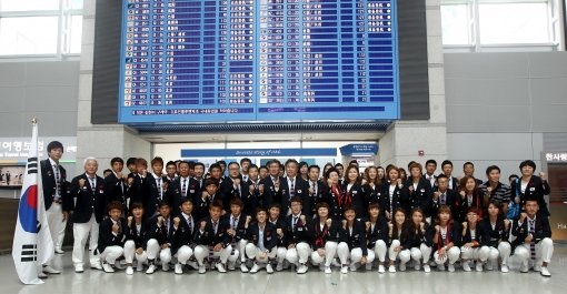 런던올림픽 대표팀 출국 전 단체 기념사진. 사진제공｜스포츠코리아