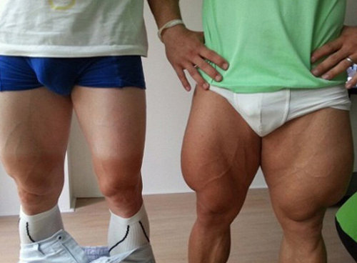 독일 사이클 선수의 헐크 허벅지 사진 화제. 출처=그레그 핸더슨 트위터