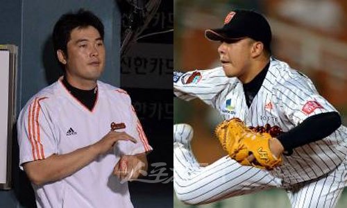 (왼쪽)정대현-(오른쪽)김사율. 스포츠동아DB