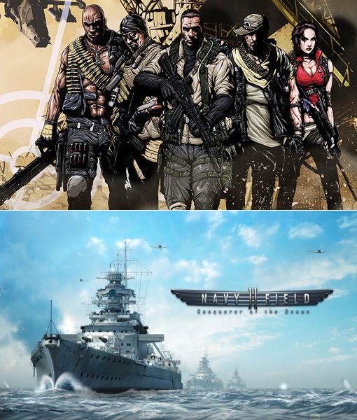 ‘쉐도우컴퍼니’(위)와 ‘네이비필드2’.