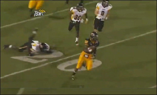 미식축구 역주행 해프닝