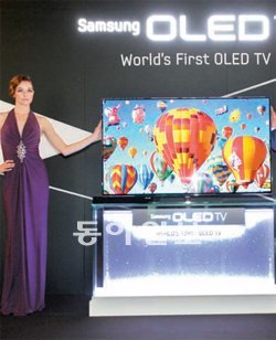 삼성전자가 5월 처음 공개한 최첨단 유기발광다이오드(OLED) TV. 삼성전자 제공