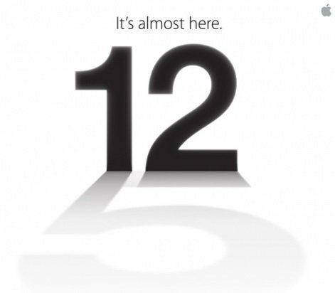 애플이 기자단에 보낸 초청장 이미지. 12일을 가리키고 있으나 그림자는 5라고 표시돼 있다.