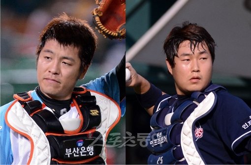 강민호(왼쪽)-양의지. 스포츠동아DB
