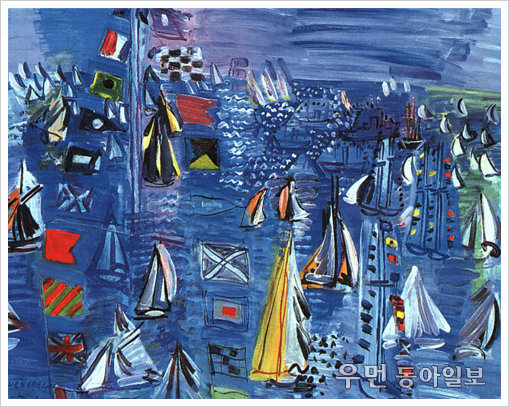 ▲ 뒤피 ‘카우즈 해안의 보트경주’ (1934년, 유화, 81×66cm, 워싱턴D.C.국립미술관)