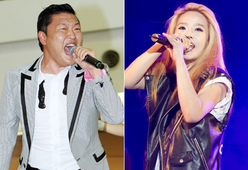 가수 싸이-렉시(왼쪽부터). 사진제공｜스포츠코리아·레드라인엔터테인먼트