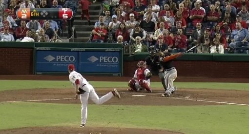 시즌 34호 홈런을 때리고 있는 마이애미 말린스 지안카를로 스탠튼. 사진=해당 경기 캡처