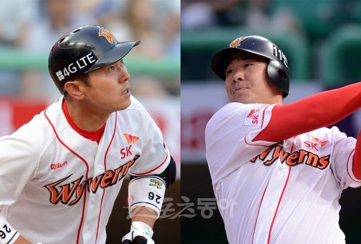 박경완(왼쪽)-이재원. 스포츠동아DB