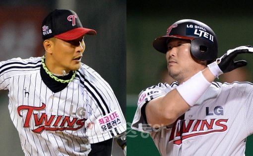 내년 시즌 LG에선 42세 선수가 둘이나 뛰게 된다. 프로 20년차가 되는 투수 류택현(왼쪽)과 타자 최동수다. 두 선수는 강렬함보다는 꾸준함으로 프로야구에 족적을 남기고 있다. 스포츠동아DB