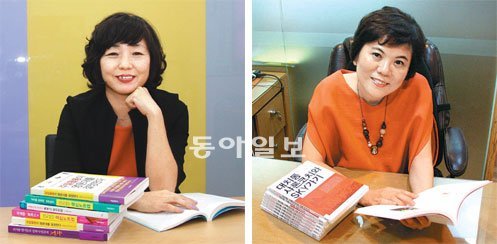 김은실7mentor 대표(왼쪽)는 최근 비교과 활동 노하우를 담은 ‘주말활동이 명문대를 결정 한다’를, 이미애 샤론코치&멘토링연구소 소장은 자녀 학습지도 노하우를 소개한 ‘대치동 샤론코치와 SKY가기’를 펴냈다.
