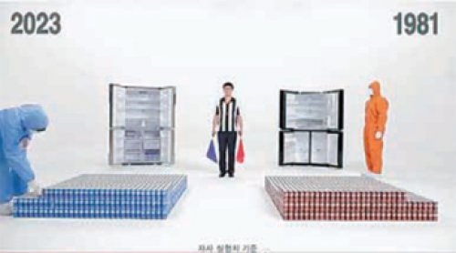 유튜브에 올린 삼성전자의 ‘냉장고 용량의 불편한 진실’ 동영상. 유튜브 제공