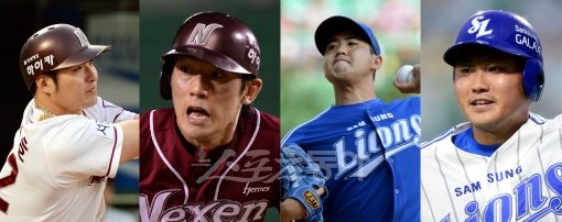 4강은 가려졌다. 이제 시즌 MVP와 신인왕 경쟁이다. 홈런과 타점 1위에다 4번타자로서 20홈런-20도루를 달성한 넥센 박병호, 그리고 도루 2위를 달리고 있는 같은 팀 서건창은 각각 MVP와 신인왕에 도전한다. 17승에 도전하고 있는 삼성 장원삼과 백업포수로 팀 1위를 도운 이지영(왼쪽부터)은 1위팀 프리미엄을 등에 업고 역시 MVP와 신인왕 경쟁에 뛰어들었다. 스포츠동아 DB