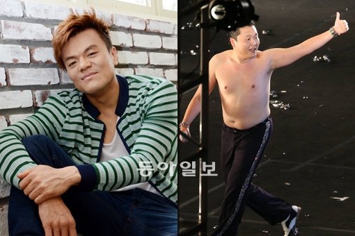 가수 박진영-싸이. 스포츠동아DB, 동아일보DB.