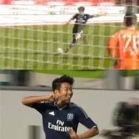 손흥민 결승골. 중계영상 캡쳐.