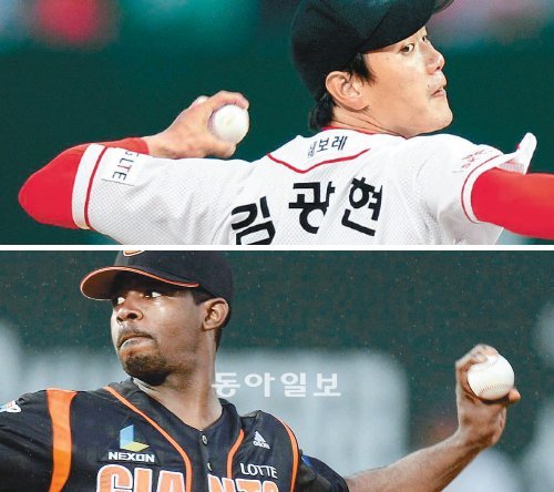 김광현(위), 유먼