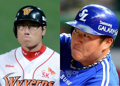 박정권(왼쪽)-최형우. 스포츠동아DB