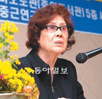 안중근 의사의 외손녀인 황은실 여사가 23일 대구가톨릭대 학생들에게 안 의사의 삶을 들려주고 있다. 대구가톨릭대 제공