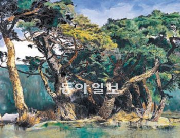 홍소안 화백의 작품 ‘솔숲 바람’. 진주미술관 제공