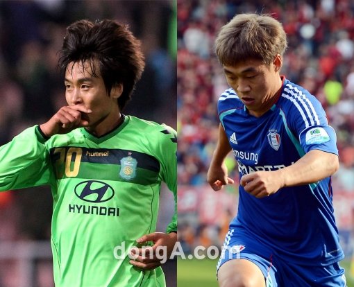 이동국(왼쪽)-서정진. 스포츠동아DB