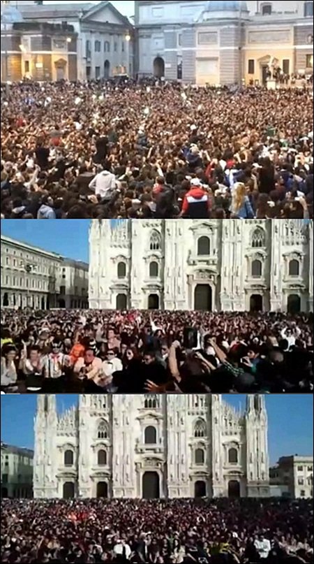 로마 3만 명 말춤. 사진=해당 동영상 캡처