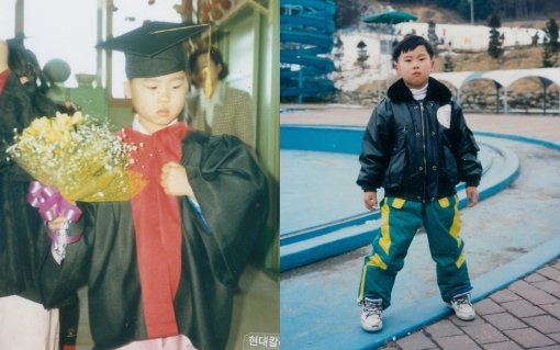 류현진의 어린 시절. 통통한 얼굴과 의젓한 표정이 웃음을 자아낸다. 사진제공｜류현진 부모