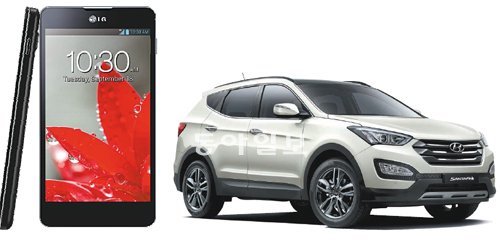 LG전자 ‘옵티머스 G’(왼쪽), 현대차 ‘싼타페’