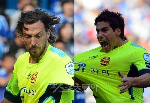 데얀(왼쪽)-몰리나. 스포츠동아DB