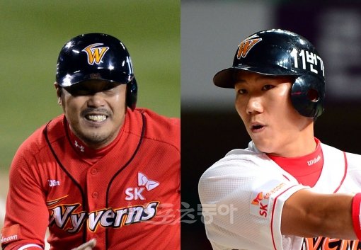 SK 떠난 이호준(왼쪽)과 모창민. 스포츠동아DB