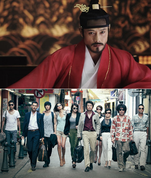 100년에 가까운 역사에서 처음으로 한 해 1억명의 관객을 불러 모은 한국영화. 2012년 ‘광해, 왕이 된 남자’와 ‘도둑들’(위부터)은 1000만 관객을 돌파하며 한국영화 흥행세를 이끌었다. 사진제공｜CJ엔터테인먼트·쇼박스