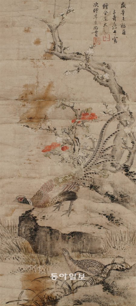 ‘조선의 반 고흐’로 불리는 조선 후기 화가 최북의 ‘매하쌍치도’(1751년). 국립중앙박물관 제공