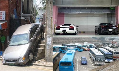 간 큰 사람을 위한 주차장 사진 화제