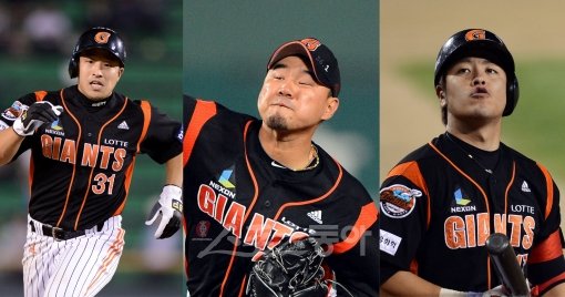 (왼쪽에서부터)손아섭-송승준-강민호. 스포츠동아DB