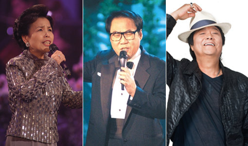 가수 이미자-조영남-남진(왼쪽부터). 스포츠동아DB