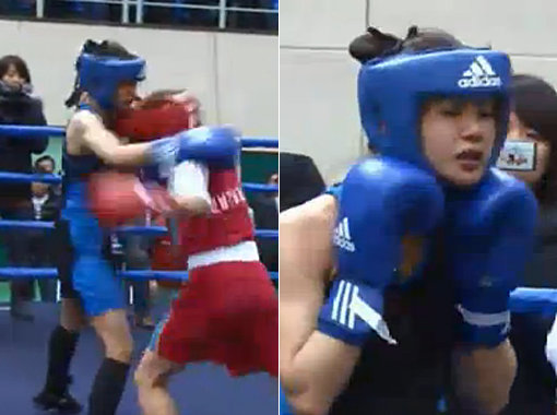 이시영의 경기 장면. 유스트림 화면 캡처