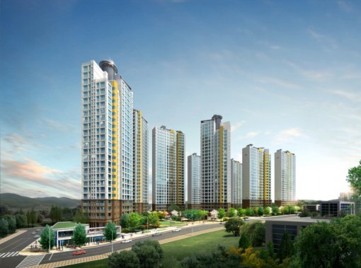 <울산 지역주택조합아파트 '온양 서희스타힐스' 투시도>