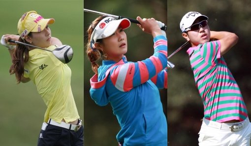 (왼쪽에서부터)김자영-김하늘-배상문. 사진제공｜KLPGA, KGT