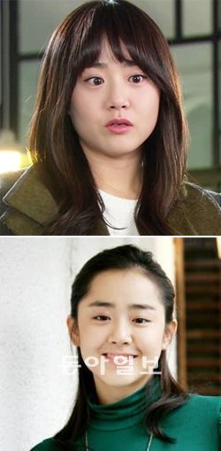 SBS ‘청담동 앨리스’에 출연 중인 극중 문근영(25·위)과 2006년 19세의 문근영. 동아일보DB