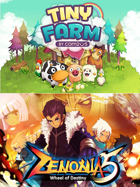 ‘타이니팜’-‘제노니아5’(아래). 사진제공｜컴투스·게임빌