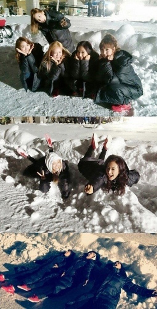 소녀시대 눈밭 사진. 사진=소녀시대 공식 홈페이지