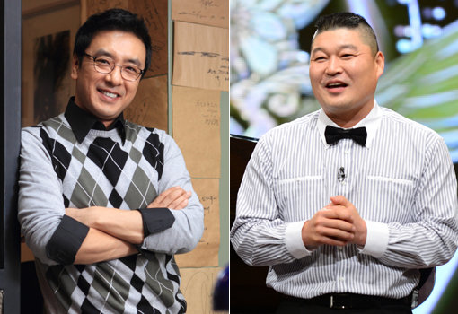 강호동에게 ‘1박2일’의 바통을 이어 받은 김승우가 이번엔 폐지 수순을 밟고 있는 ‘승승장구’의 빈 자리를 강호동에게 다시 내어줄 전망이다. 사진｜SBS·스포츠동아DB